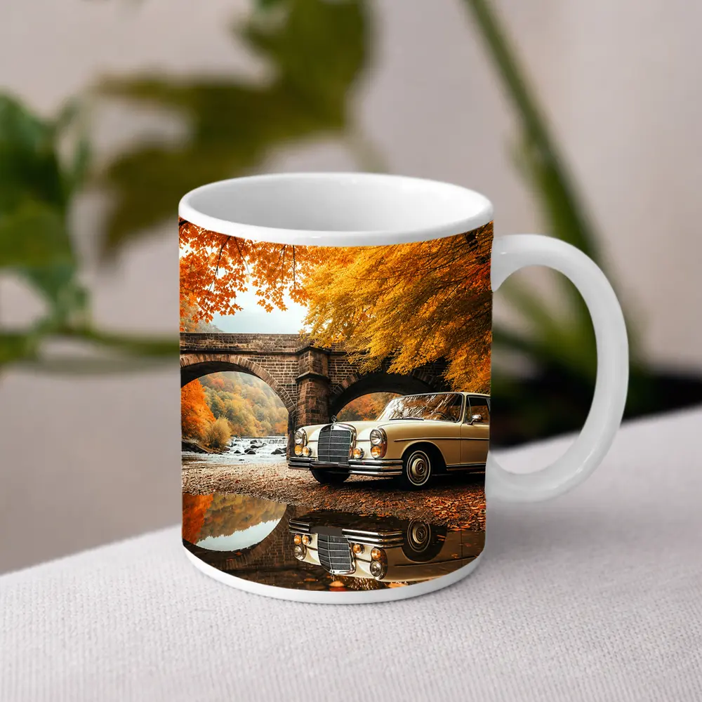 Classic Mercedes Benz S Class Autumn Bridge – Mugs