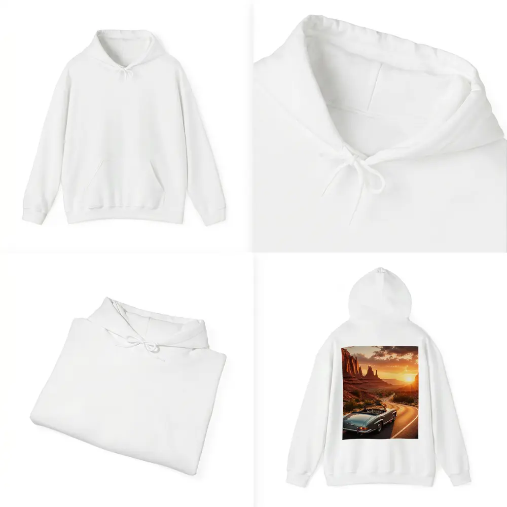 Mercedes Benz Classic Convertible Desert Canyon Sunset – Hoodies