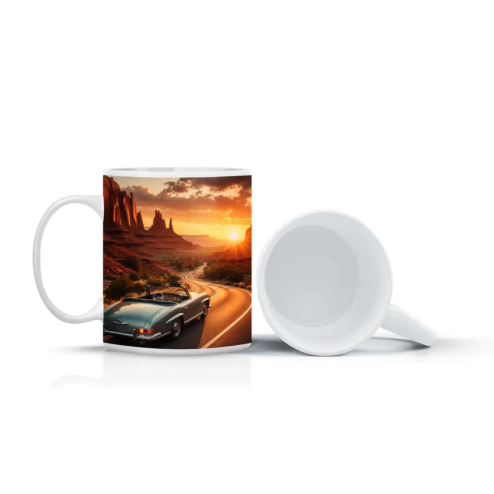 Mercedes Benz Classic Convertible Desert Canyon Sunset – Mugs