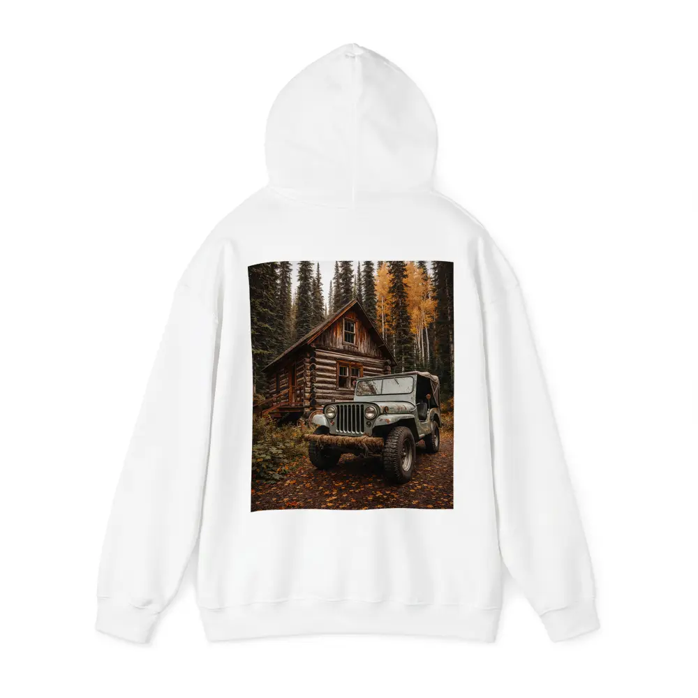 Classic Jeep CJ Log Cabin Forest – Hoodies