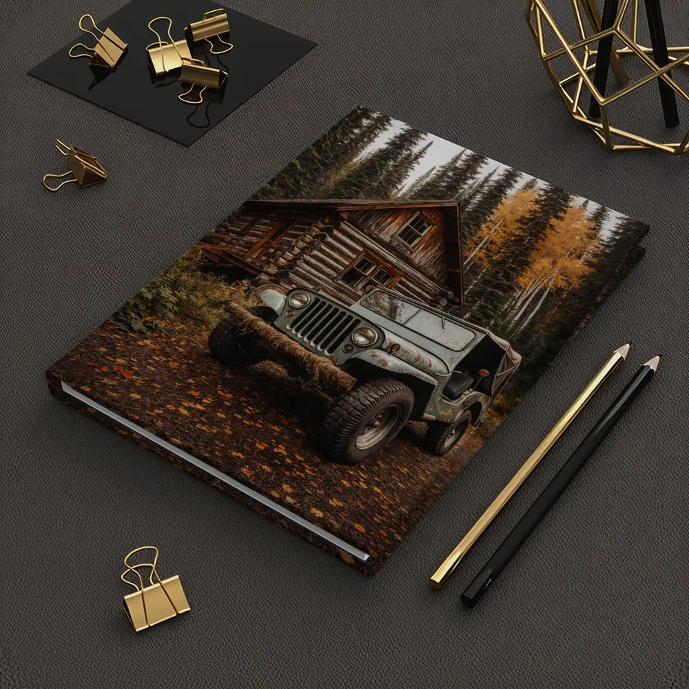 Classic Jeep CJ Log Cabin Forest – Notebooks