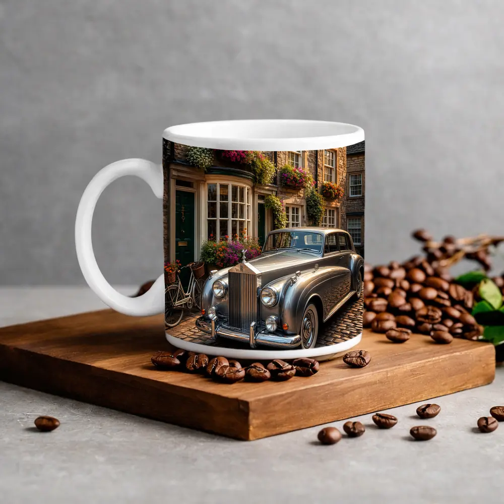 Classic Rolls Royce Silver Shadow Cobblestone Street – Mugs