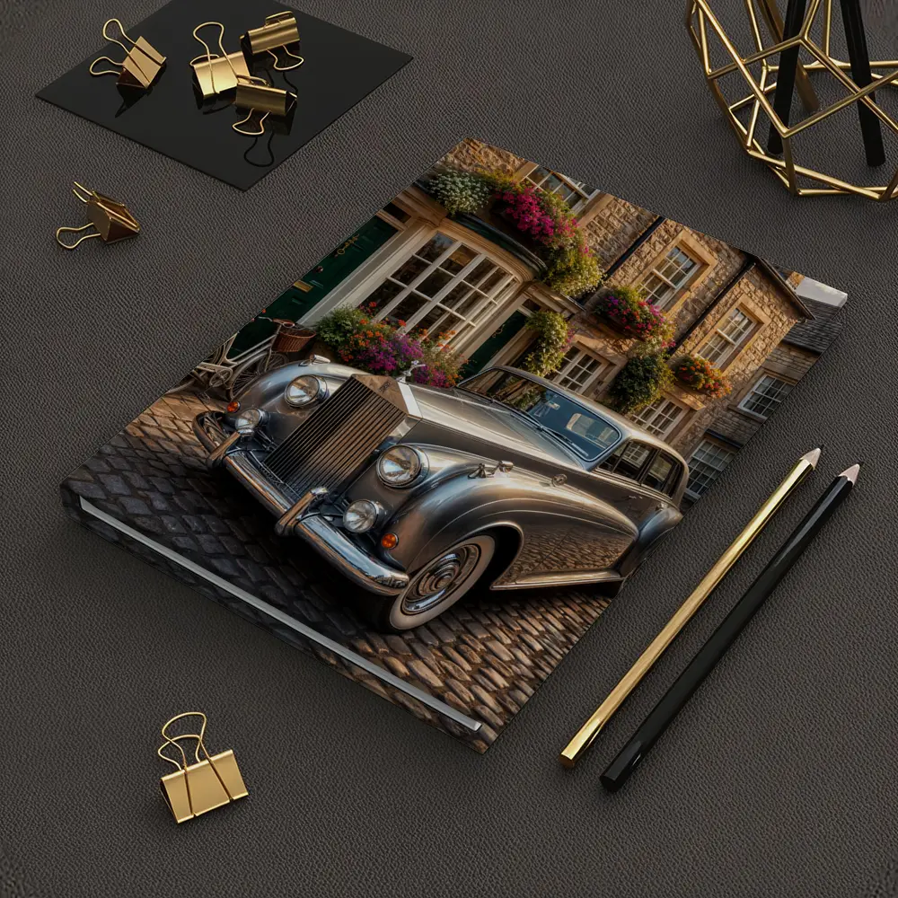 Classic Rolls Royce Silver Shadow Cobblestone Street – Notebooks