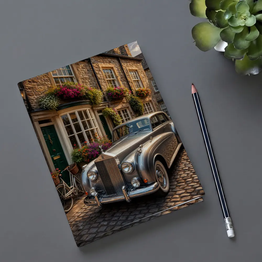 Classic Rolls Royce Silver Shadow Cobblestone Street – Notebooks