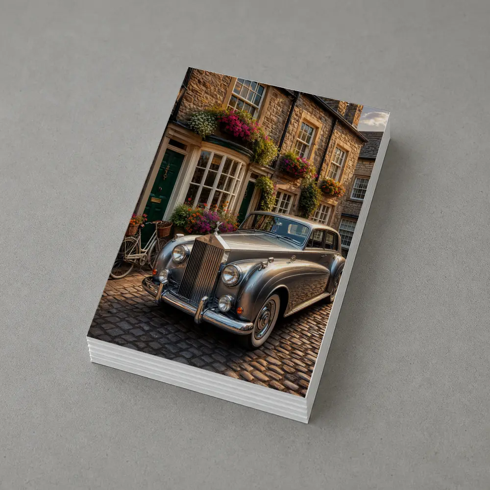 Classic Rolls Royce Silver Shadow Cobblestone Street – Postcards