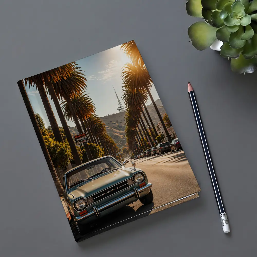 Ford Classic Car Hollywood Palm Tree Street – Notebooks