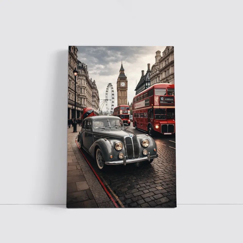 Classic Vintage BMW London Big Ben Street – Wall Art