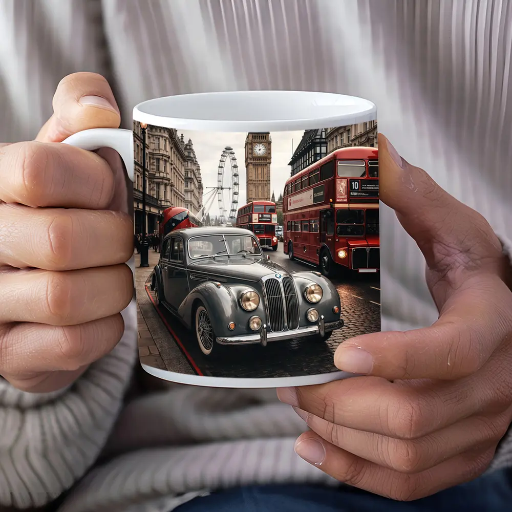 Classic Vintage BMW London Big Ben Street – Mugs