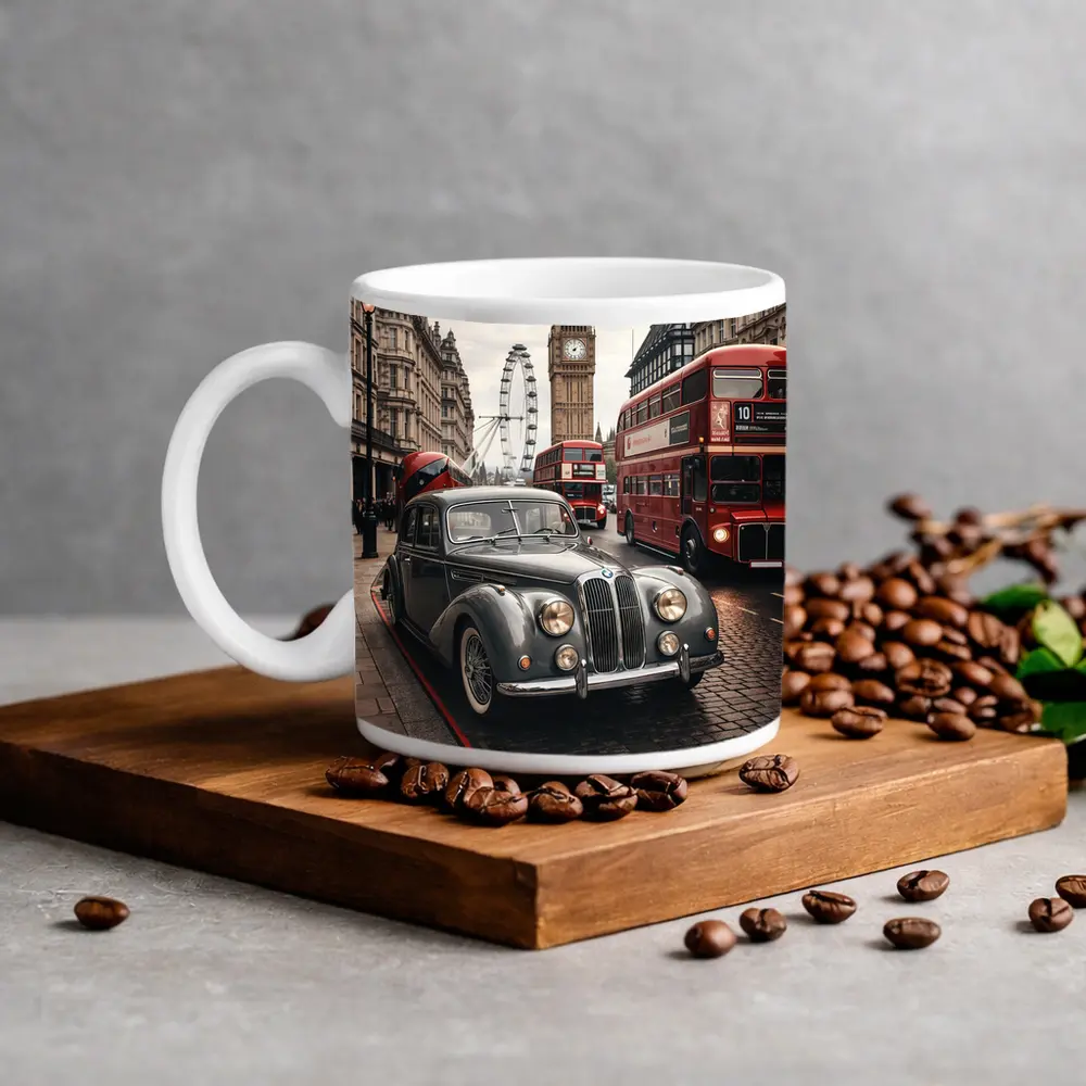 Classic Vintage BMW London Big Ben Street – Mugs