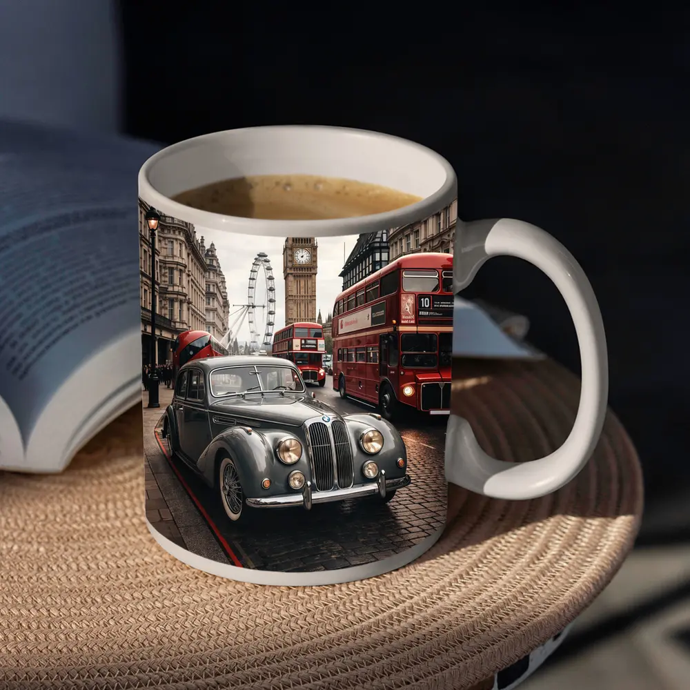 Classic Vintage BMW London Big Ben Street – Mugs