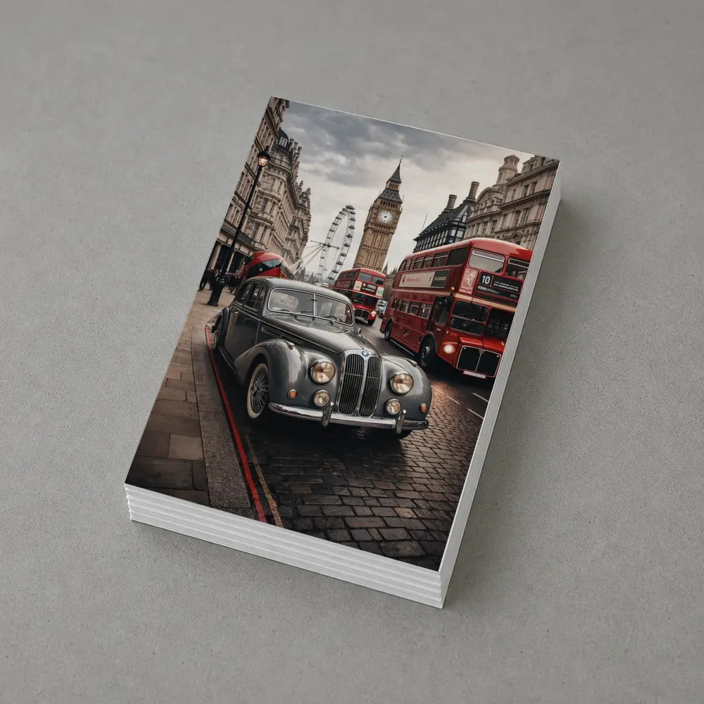 Classic Vintage BMW London Big Ben Street – Postcards