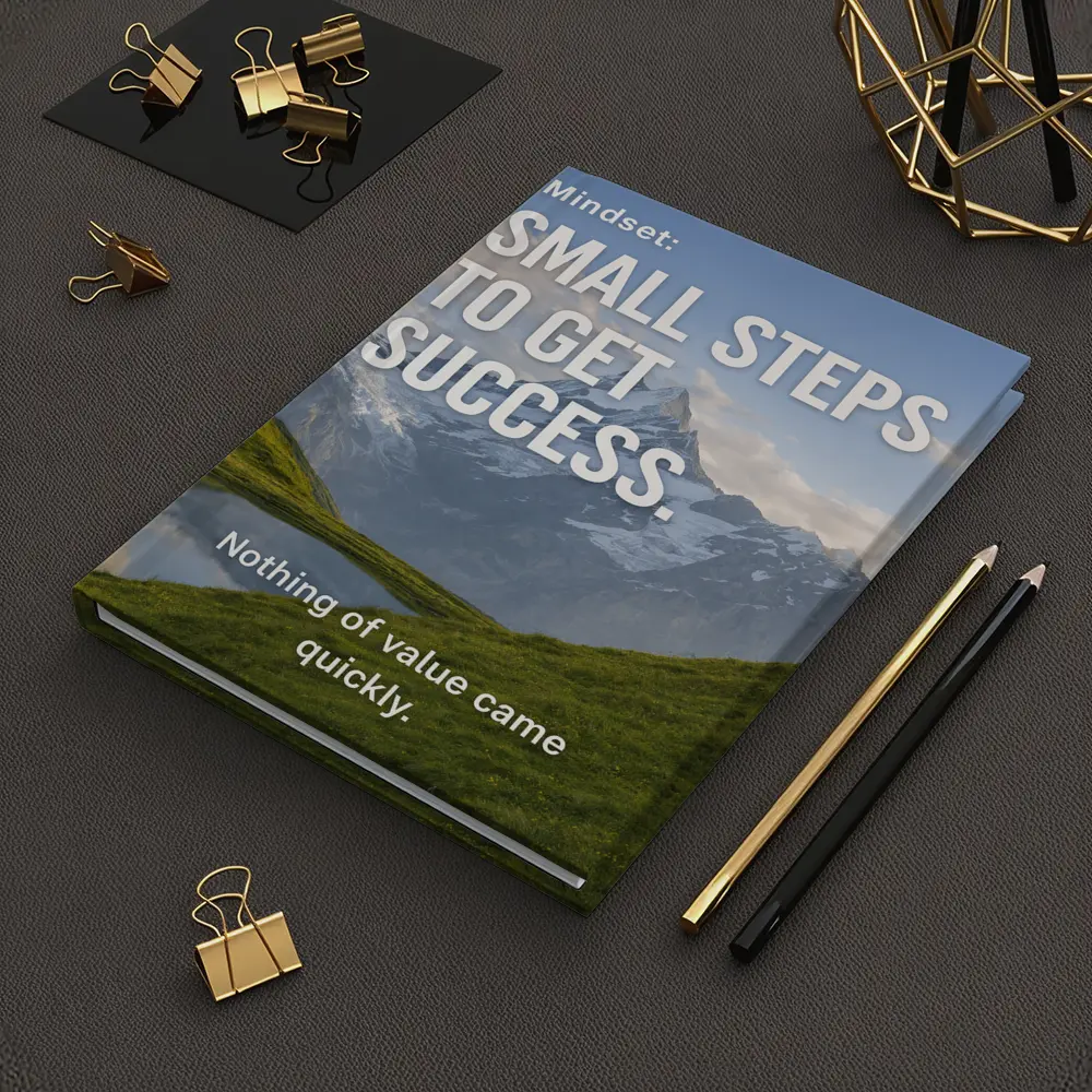 Small Steps To Success Mindset Mountain Quote – Notebooks