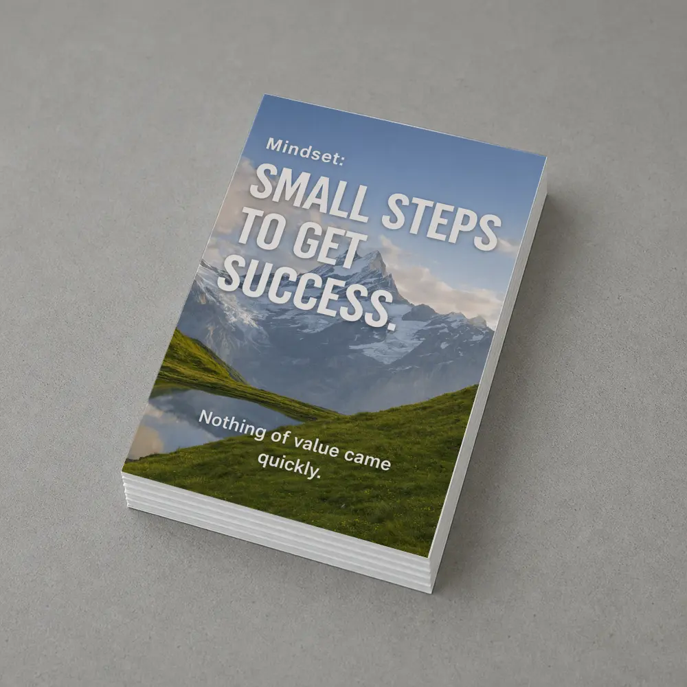 Small Steps To Success Mindset Mountain Quote – Postcards