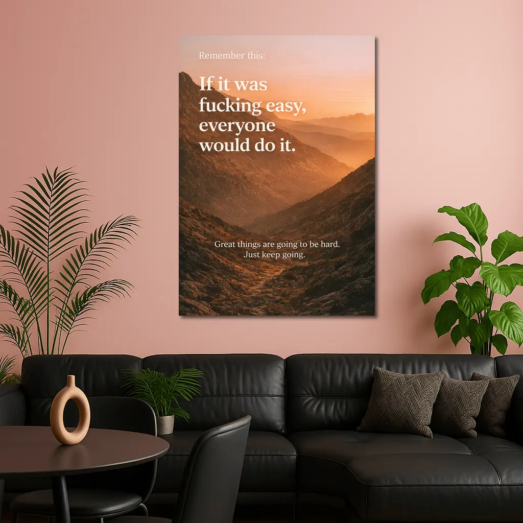 If It Was Easy Everyone Would Quote – Wall Art