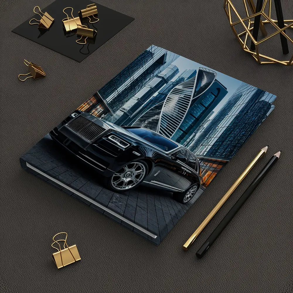Rolls Royce Ghost Black City Skyscrapers – Notebooks