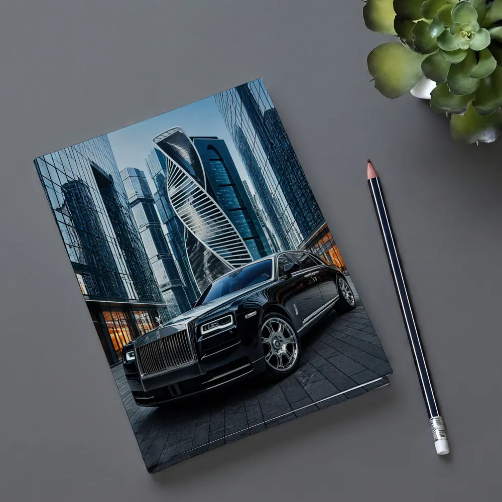 Rolls Royce Ghost Black City Skyscrapers – Notebooks