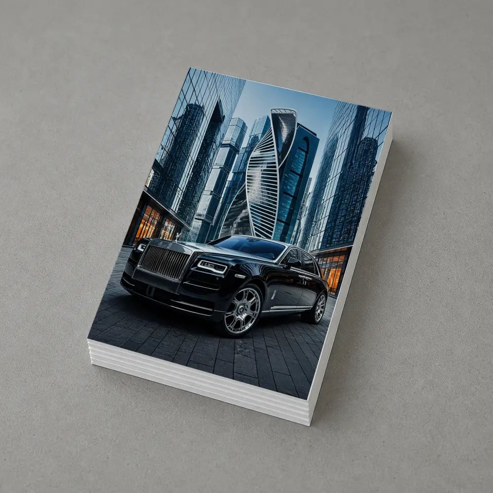 Rolls Royce Ghost Black City Skyscrapers – Postcards