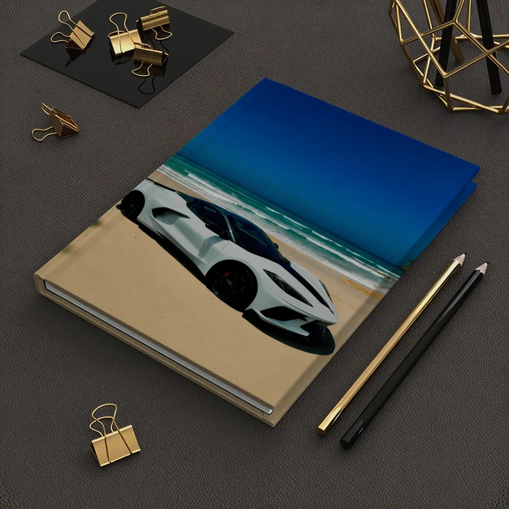 Chevrolet Corvette C8 White Beach Ocean – Notebooks