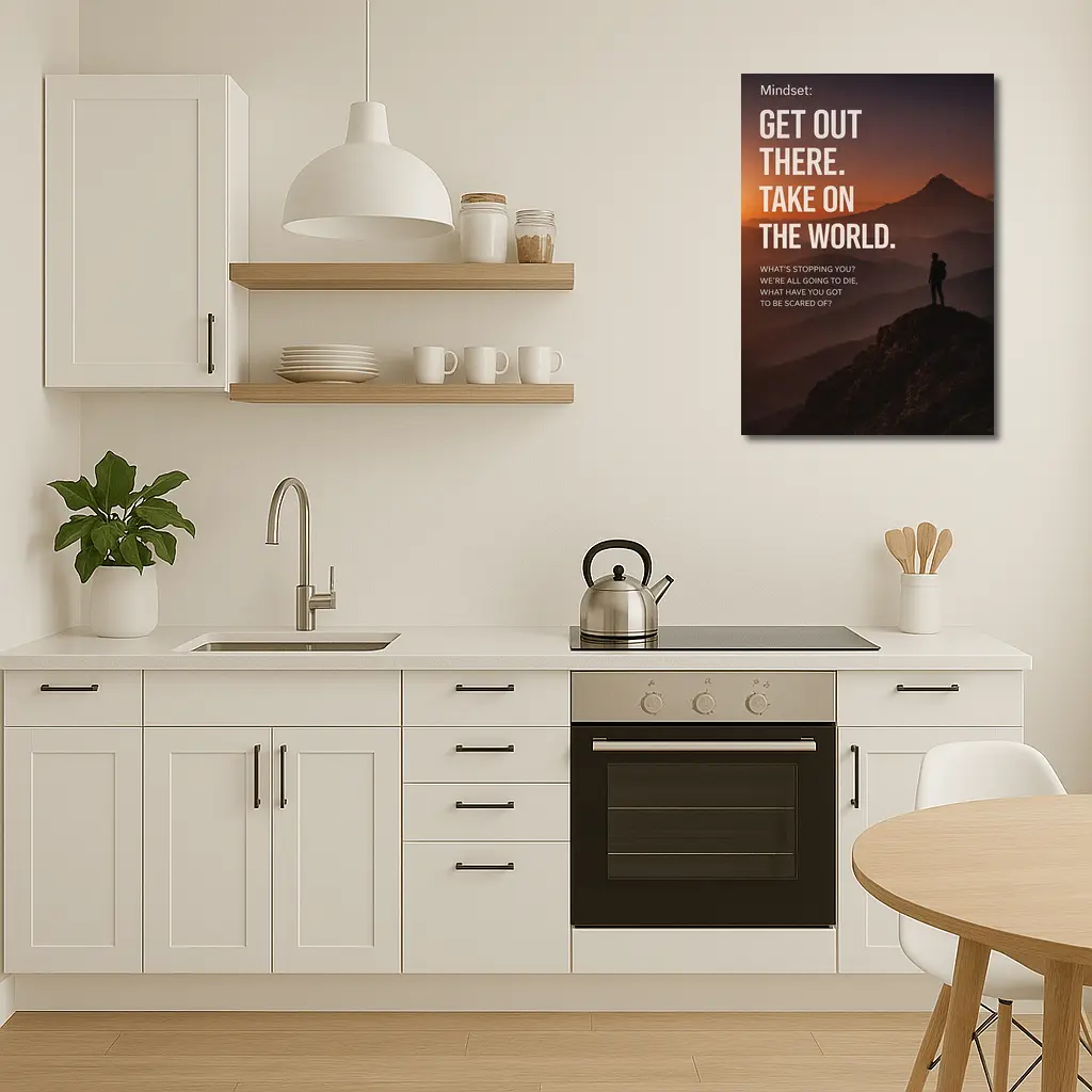 Mindset Get Out There Take On World – Wall Art