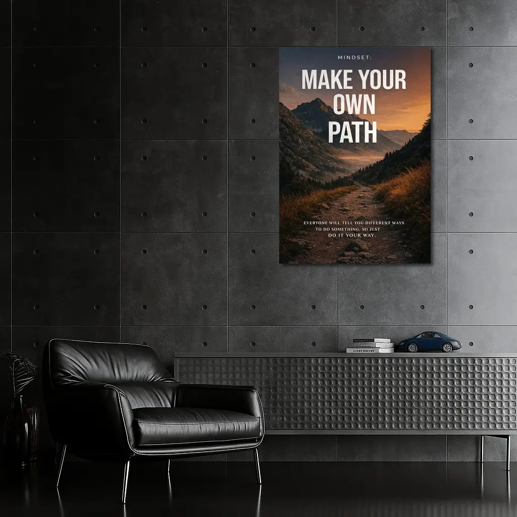 Make Your Own Path Mindset Mountain Trail – Wall Art
