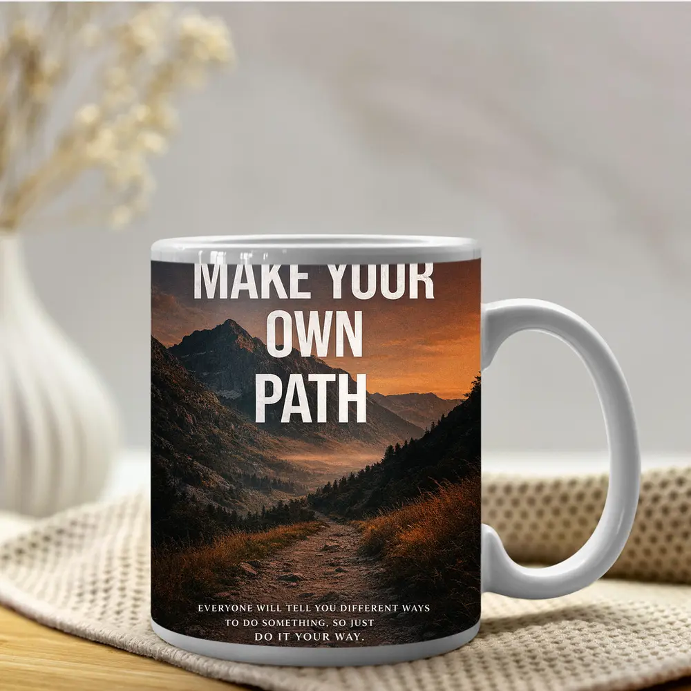 Make Your Own Path Mindset Mountain Trail – Mugs