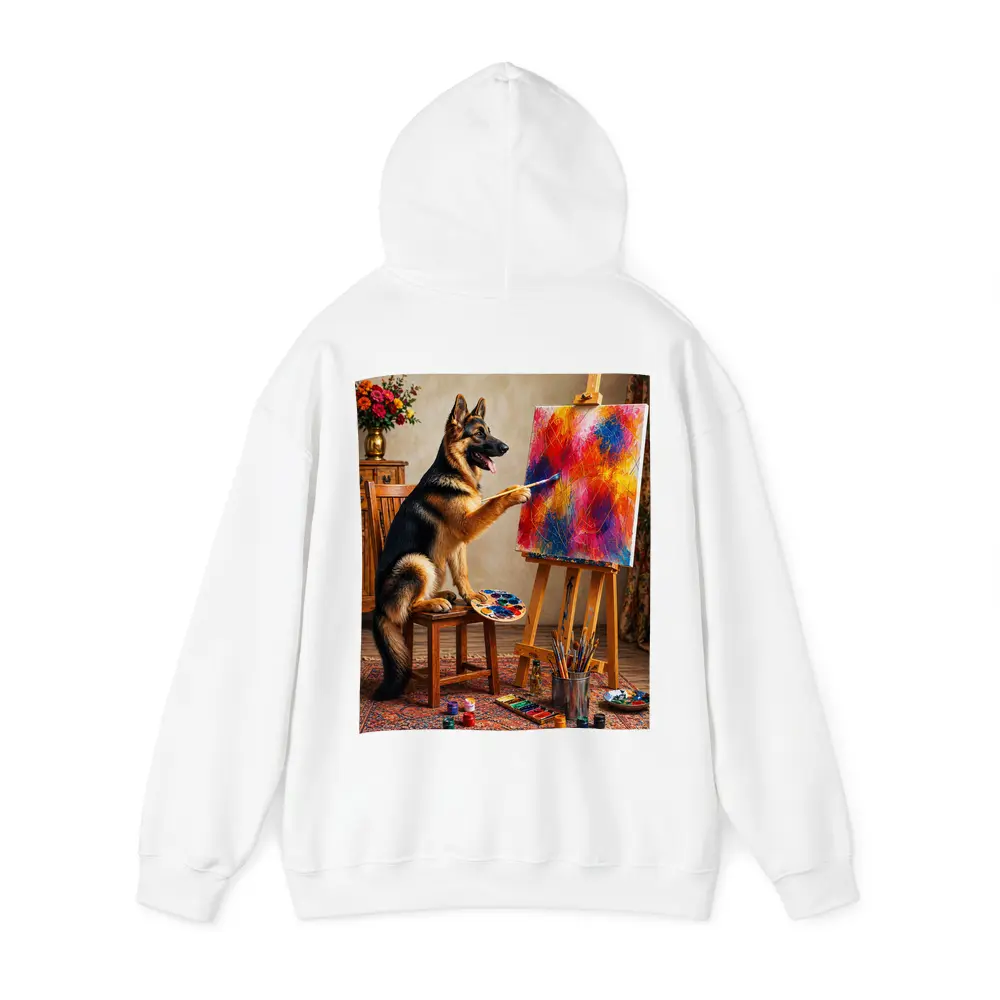 German Shepherd Dog Painting on Canvas – Hoodies