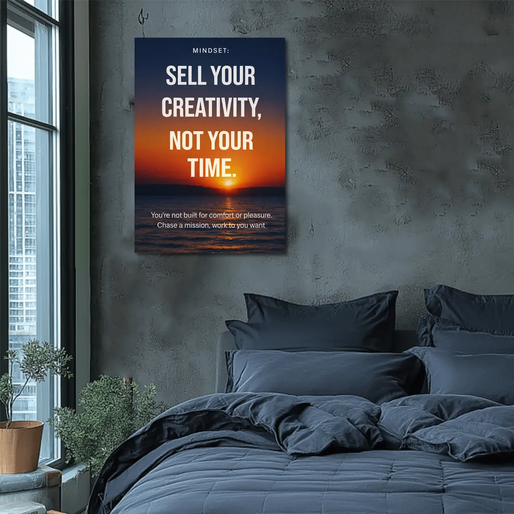Sell Your Creativity Not Your Time Sunset – Wall Art