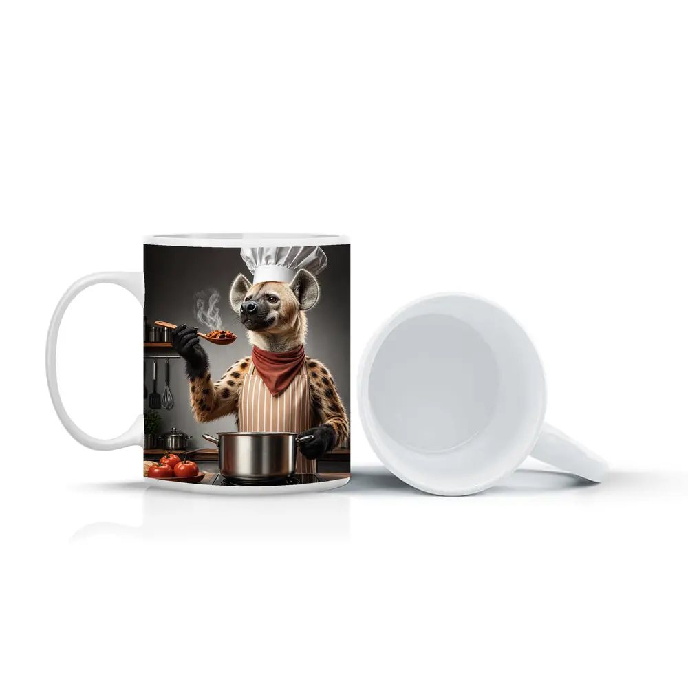 Hyena Chef Cooking in Kitchen Funny – Mugs