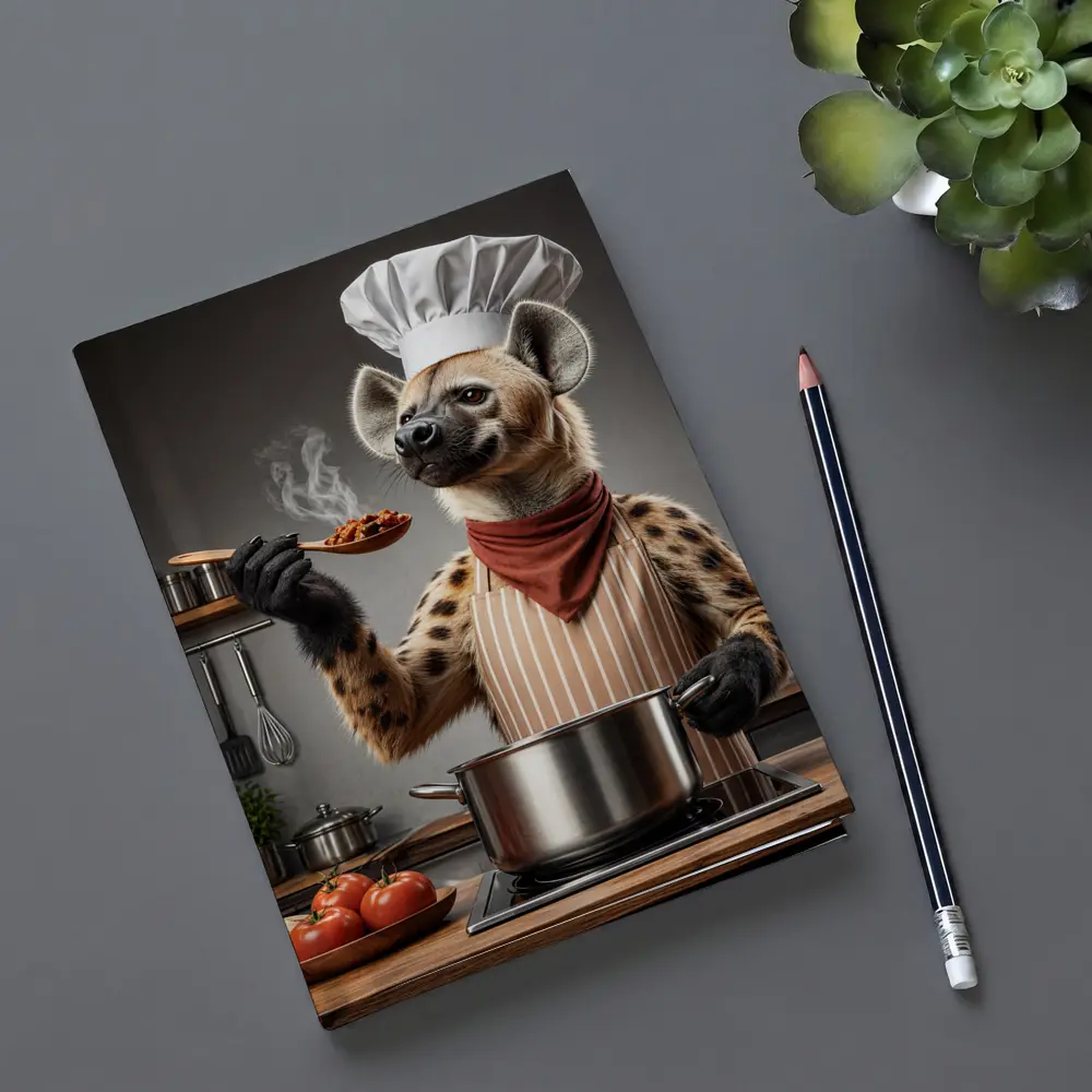 Hyena Chef Cooking in Kitchen Funny – Notebooks