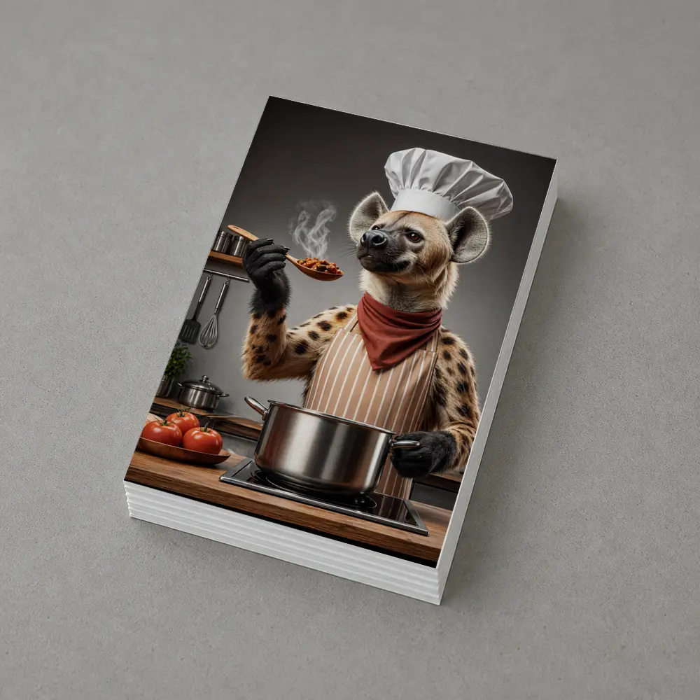 Hyena Chef Cooking in Kitchen Funny – Postcards