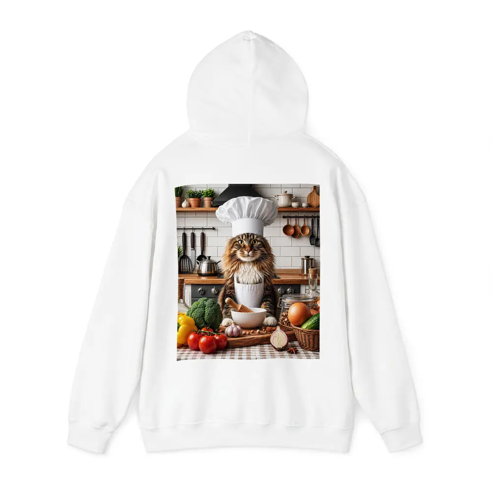 Maine Coon Cat Chef in Kitchen – Hoodies
