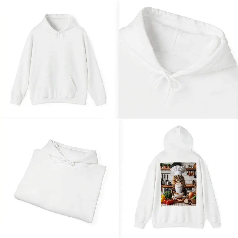 Maine Coon Cat Chef in Kitchen – Hoodies