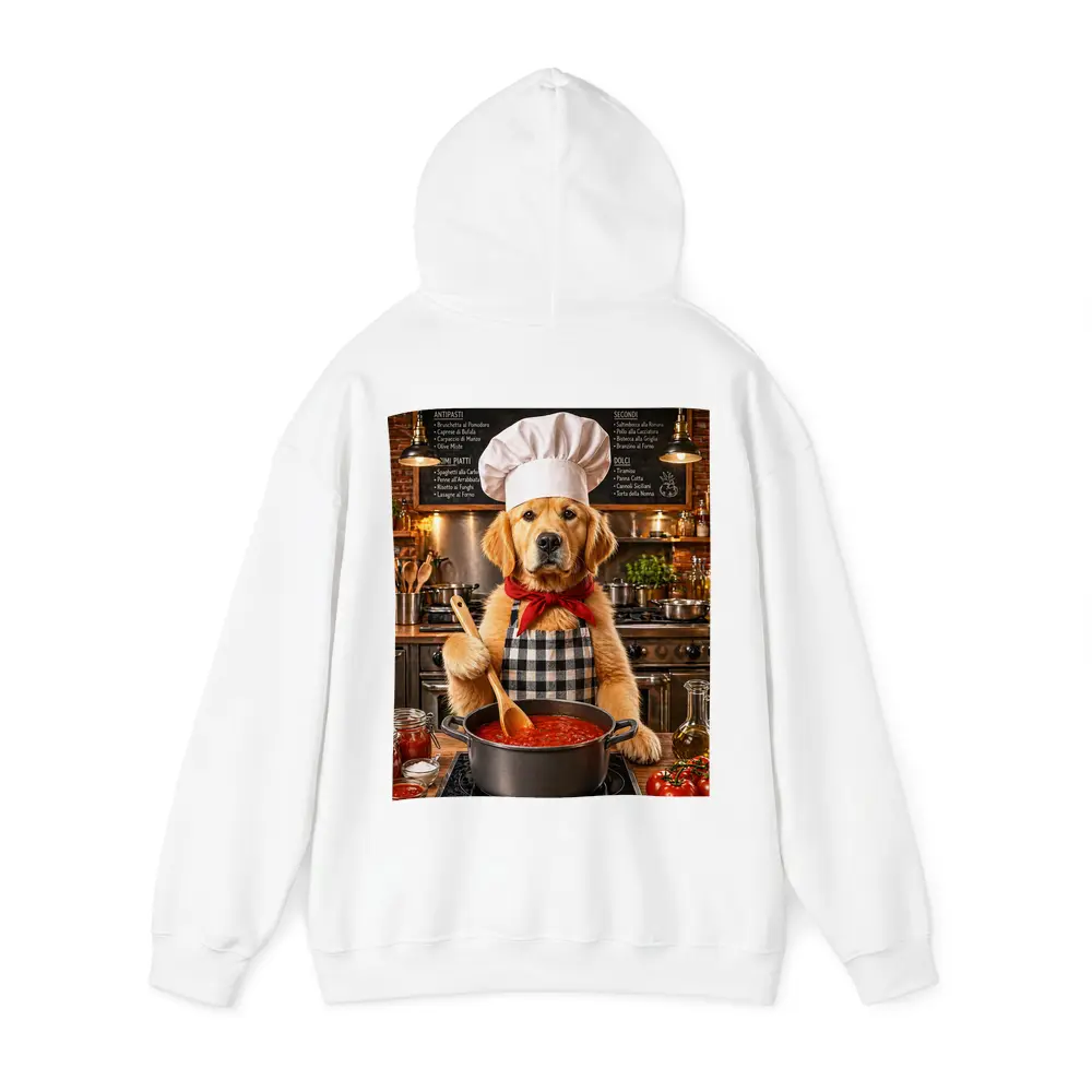 Golden Retriever Chef Cooking Italian Kitchen – Hoodies