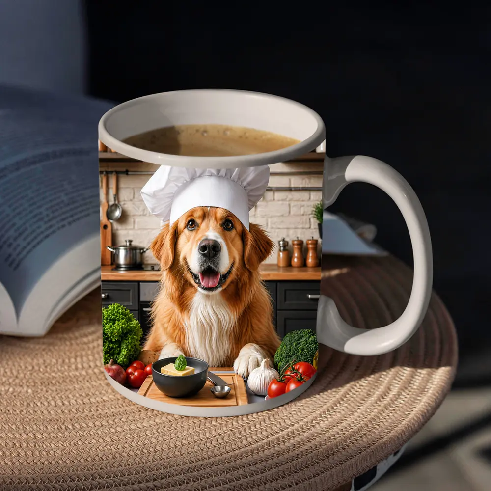 Golden Retriever Chef Hat Kitchen Vegetables – Mugs