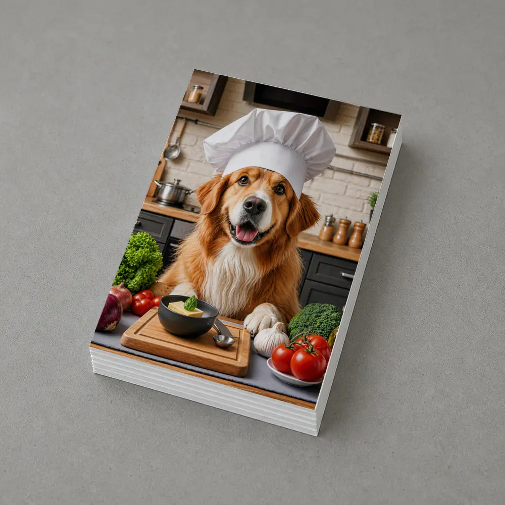 Golden Retriever Chef Hat Kitchen Vegetables – Postcards