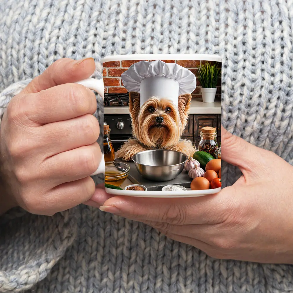 Yorkshire Terrier Chef Hat Kitchen Cooking – Mugs