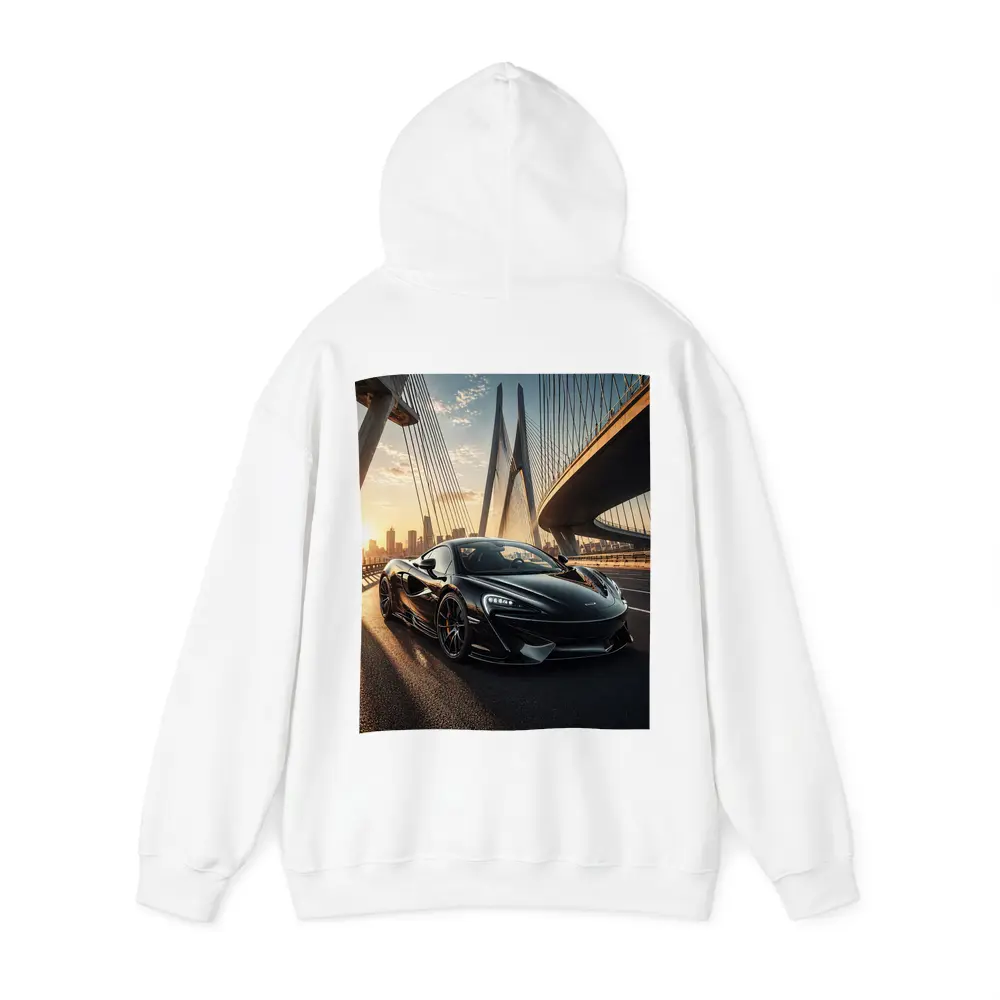 McLaren 570S Black On Sunset Bridge – Hoodies