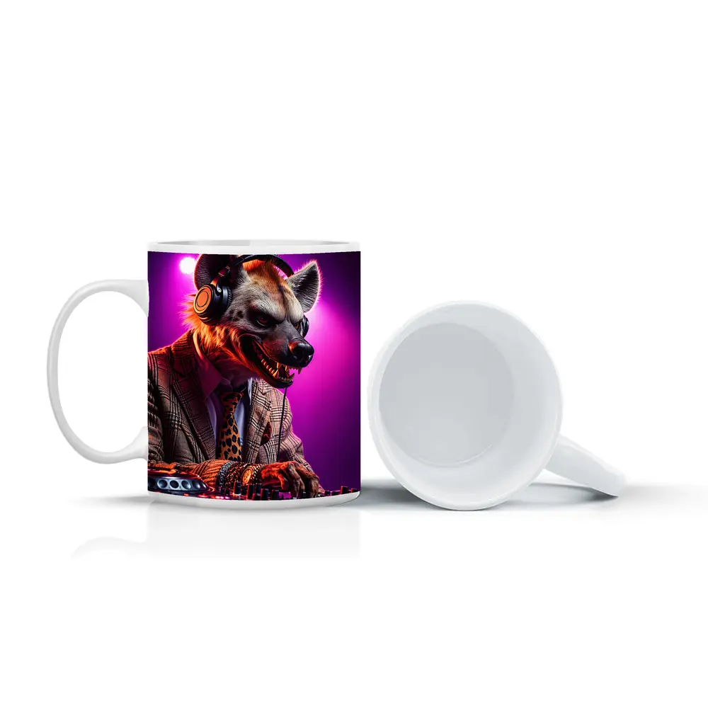 Hyena DJ Headphones Suit Purple Neon – Mugs
