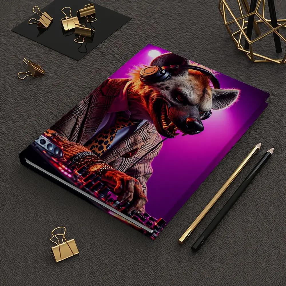 Hyena DJ Headphones Suit Purple Neon – Notebooks