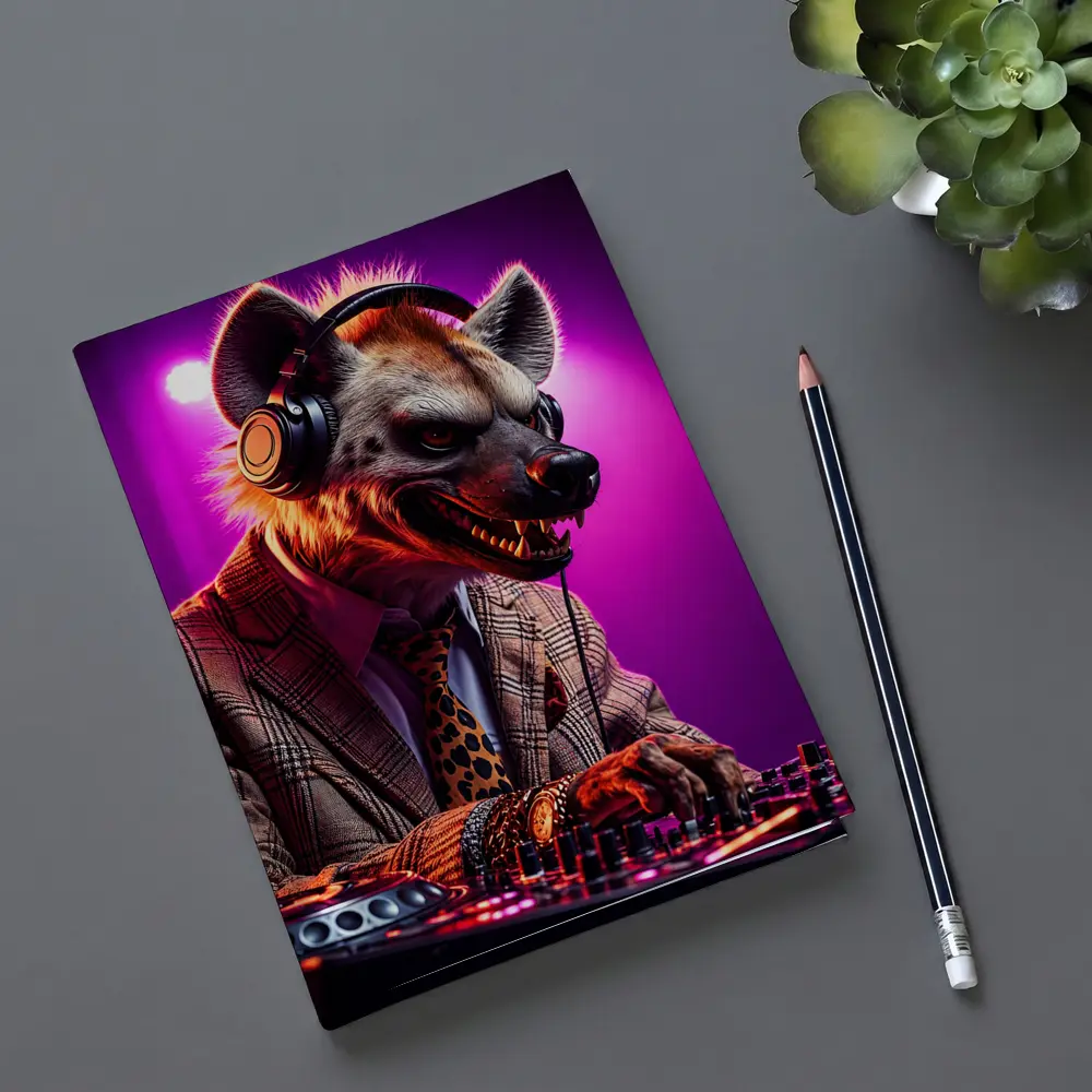 Hyena DJ Headphones Suit Purple Neon – Notebooks