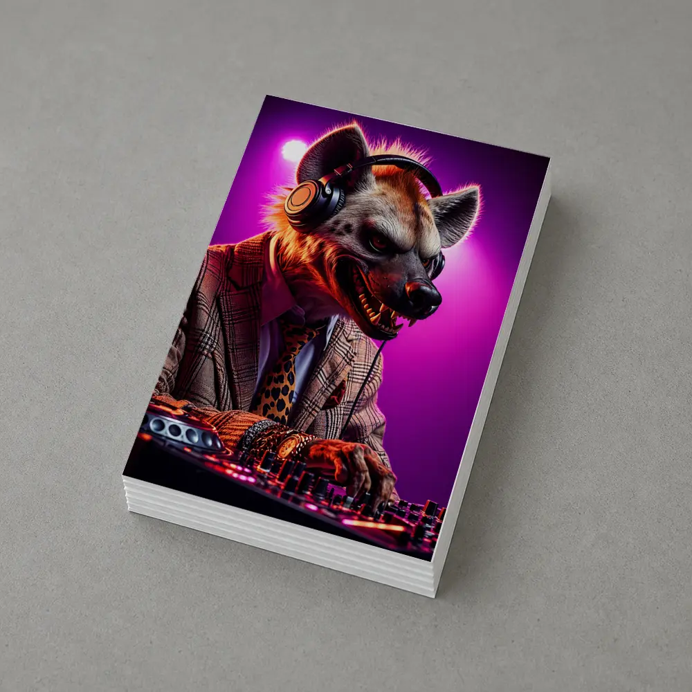Hyena DJ Headphones Suit Purple Neon – Postcards