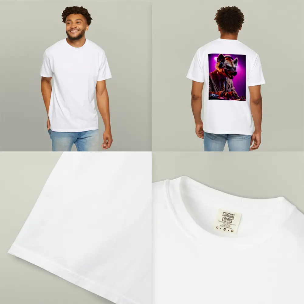 Hyena DJ Headphones Suit Purple Neon – T-Shirts