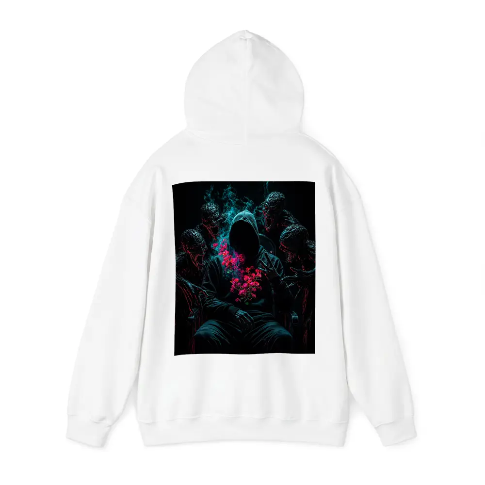 Hooded Figure Roses Dark Creatures Surreal – Hoodies