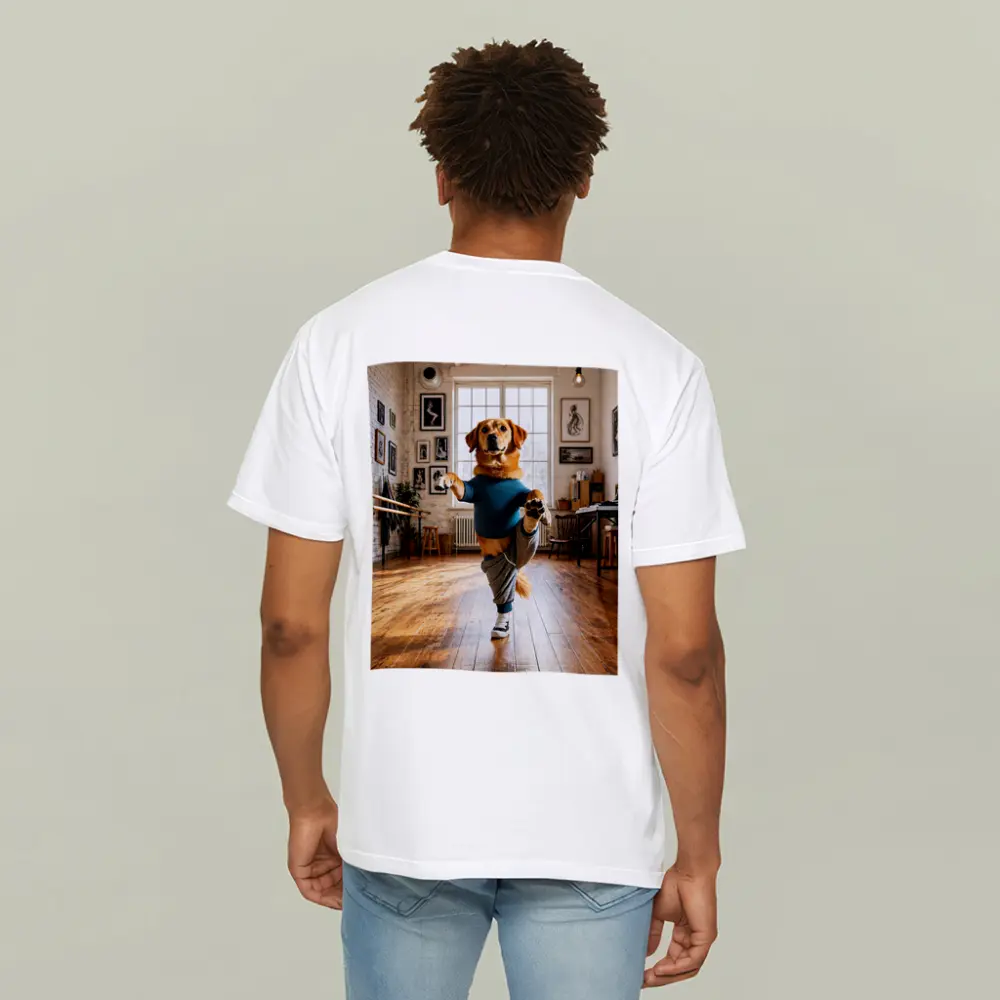 Golden Retriever Dancing In Dance Studio – T-Shirts