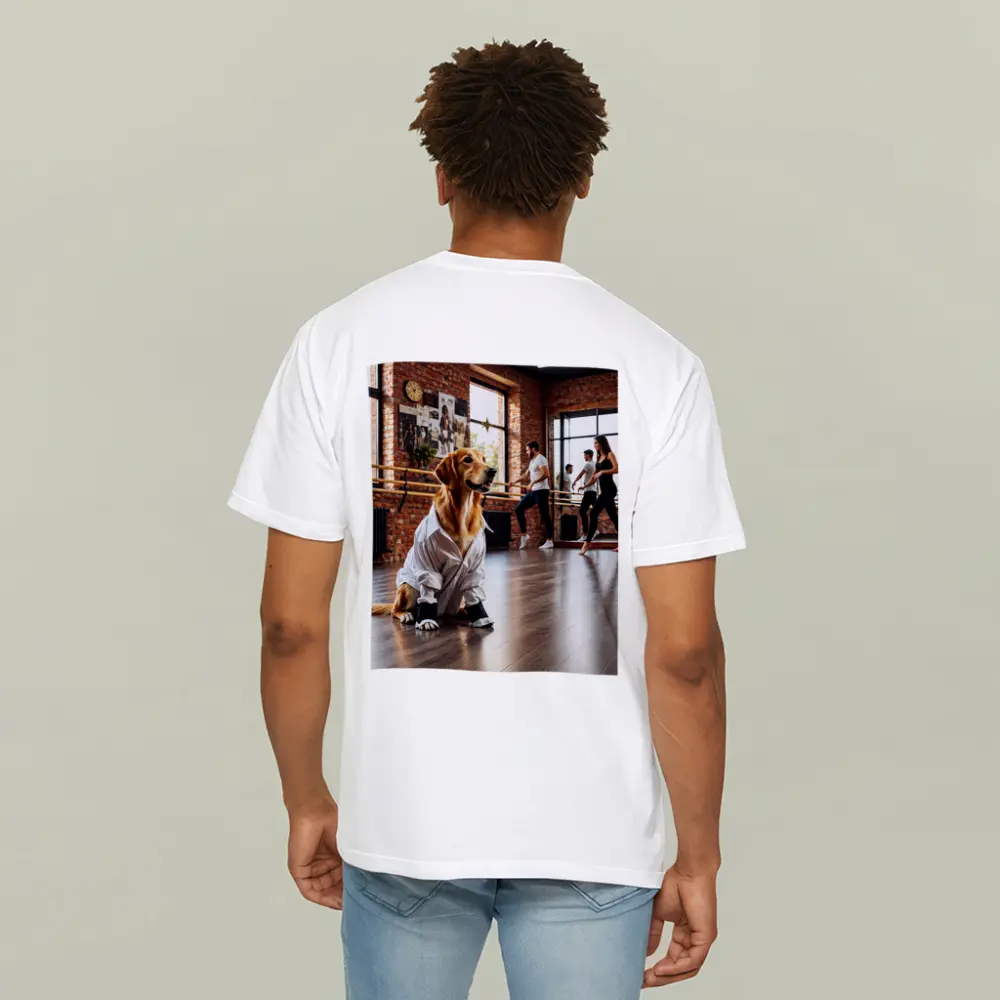 Golden Retriever Dog in Dance Studio – T-Shirts