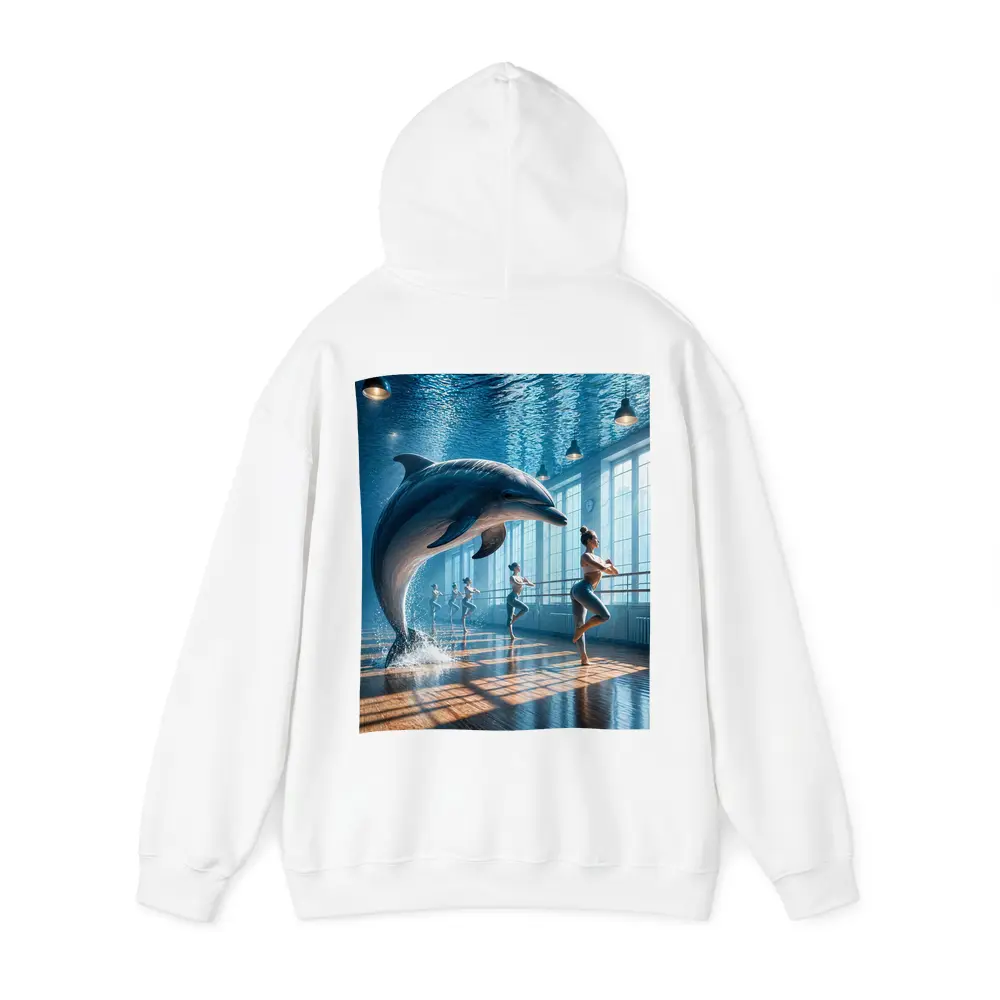 Dolphin Leaping In Ballet Dance Studio – Hoodies