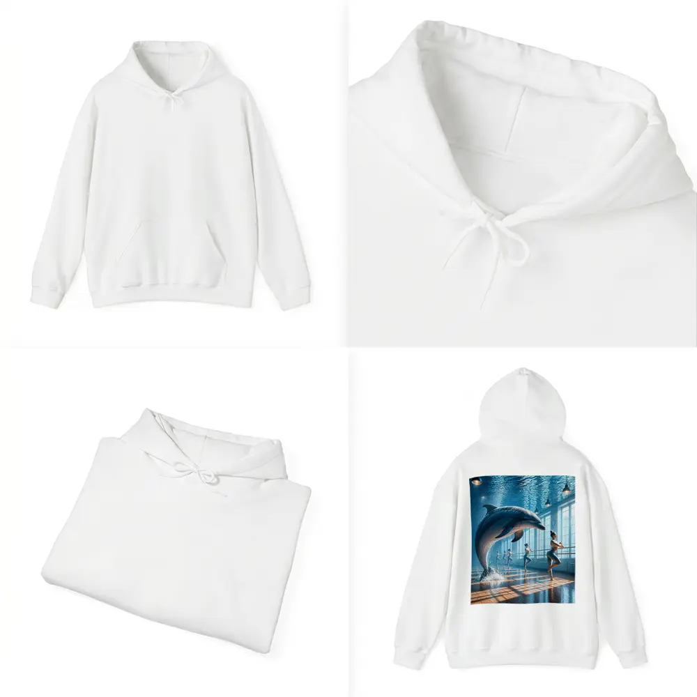 Dolphin Leaping In Ballet Dance Studio – Hoodies