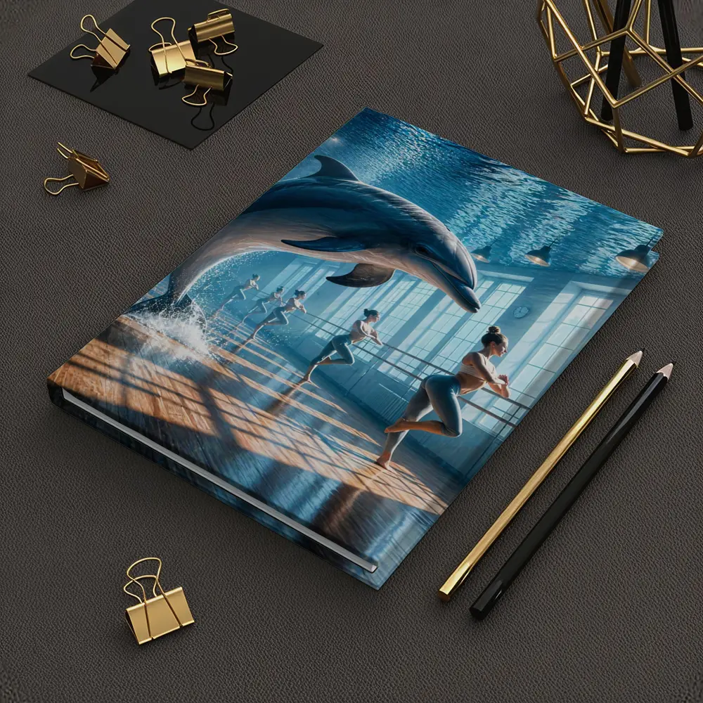 Dolphin Leaping In Ballet Dance Studio – Notebooks