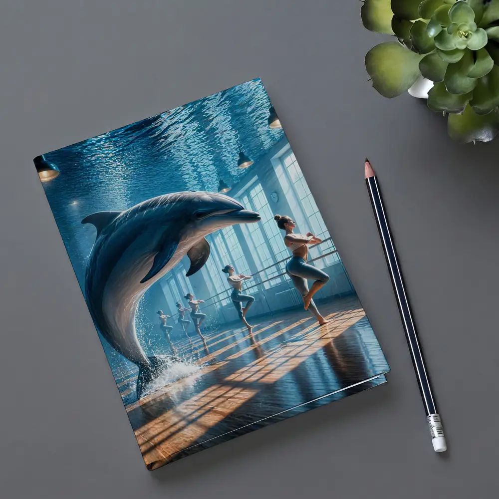 Dolphin Leaping In Ballet Dance Studio – Notebooks