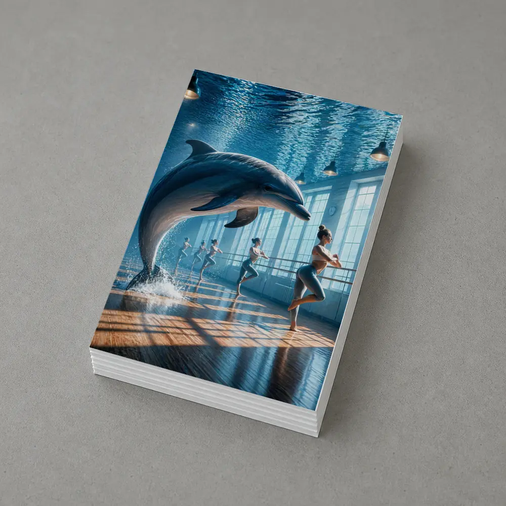 Dolphin Leaping In Ballet Dance Studio – Postcards